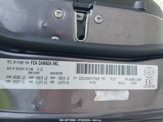 2C3CCASG0FH773032 Chrysler 300c Platinum