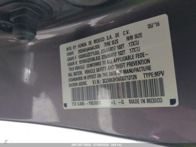 3CZRM3H56GG713126 Honda CR-V EX