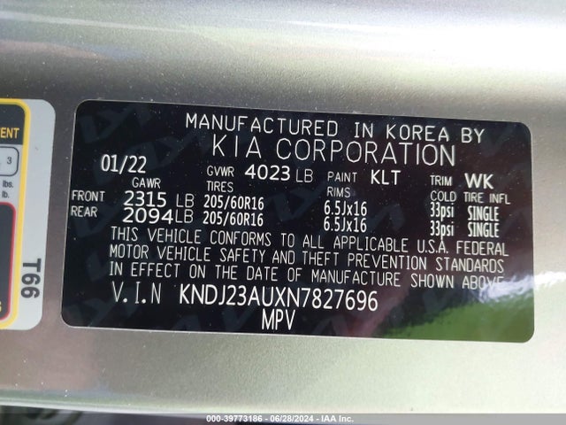 KIA SOUL LX 2022 KNDJ23AUXN7827696 Image 9