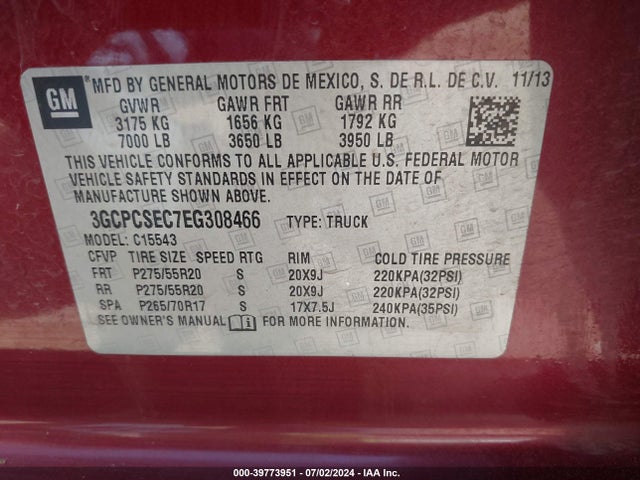 Chevrolet Silverado 1500 1lz 2014 3GCPCSEC7EG308466 Image 9