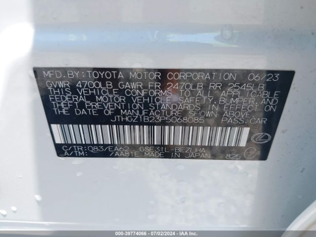 JTHGZ1B23P5068085 Lexus Is 350 F Sport