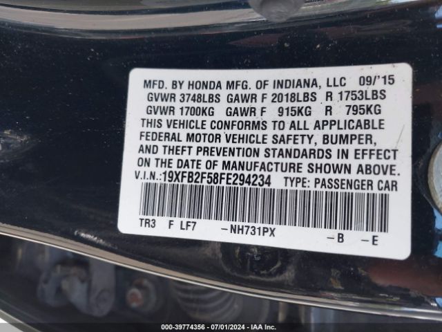 19XFB2F58FE294234 Honda Civic Lx