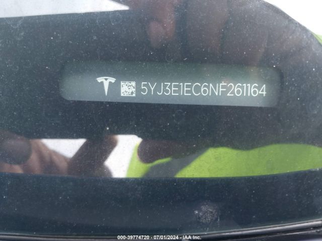 5YJ3E1EC6NF261164 Tesla Model 3 Performance Dual Motor All-wheel Drive