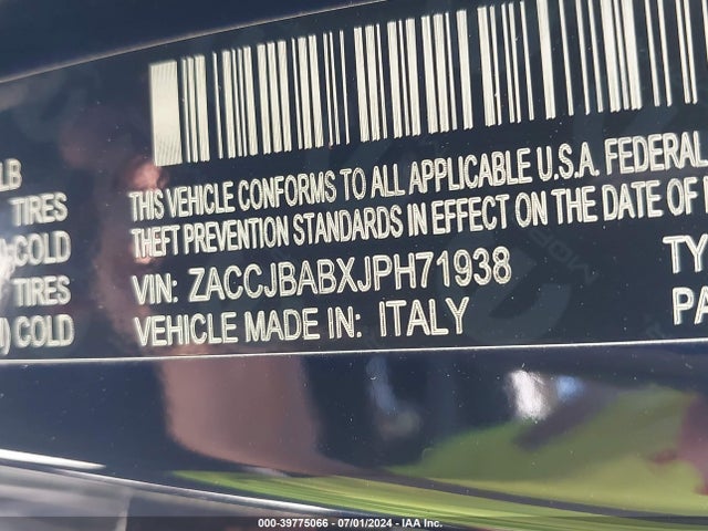 ZACCJBABXJPH71938 Jeep Renegade Upland Edition 4x4