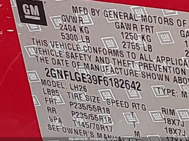 Chevrolet Equinox 2lt 2015 2GNFLGE39F6182642 Image 9