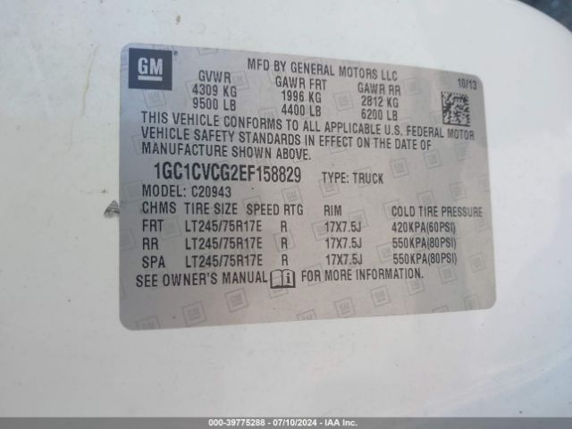 1GC1CVCG2EF158829 Chevrolet Silverado 2500hd Work Truck
