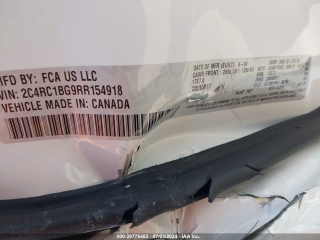 2C4RC1BG9RR154918 Chrysler Pacifica Touring L
