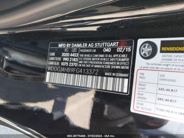 WDDGJ4HB9FG413372 Mercedes-Benz C 250