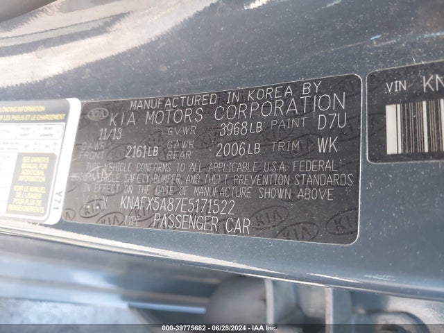 KIA FORTE EX 2014 KNAFX5A87E5171522 Image 9