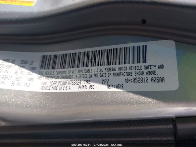 1C4PJMCB8FW768024 Jeep Cherokee Latitude