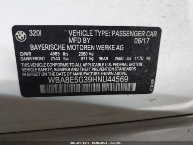 WBA8E5G39HNU44569 BMW 320i Xdrive