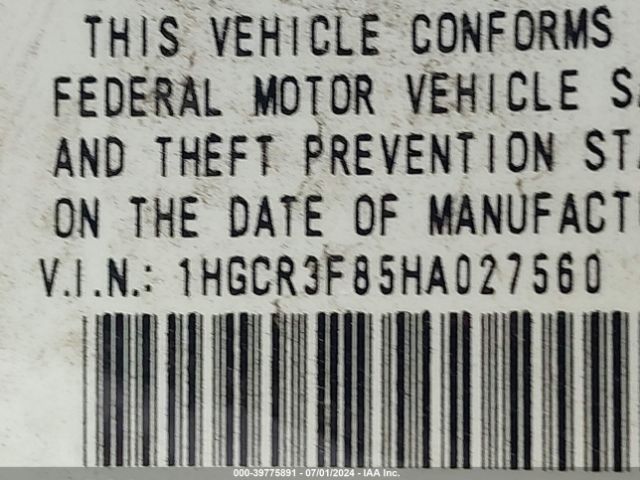1HGCR3F85HA027560 Honda Accord Ex-l V6