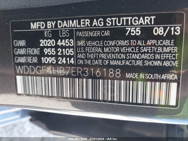 WDDGF4HB7ER316188 Mercedes-Benz C 250 Luxury/sport