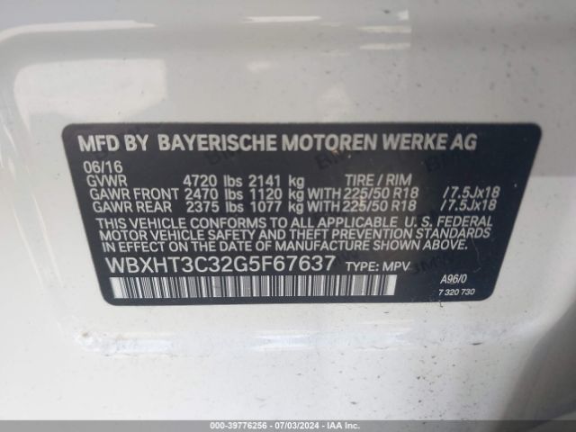 WBXHT3C32G5F67637 BMW X1 Xdrive28i