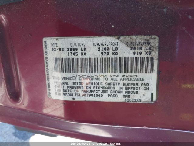 1994 SAAB 900 YS3AL75L9R7001040 Photo 8