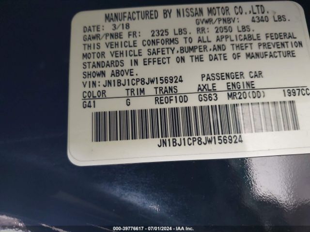 JN1BJ1CP8JW156924 Nissan Rogue Sport S