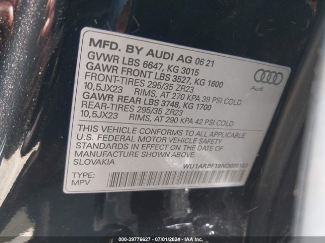 2022 AUDI RS Q8 WU1ARBF19ND000183 Photo 8