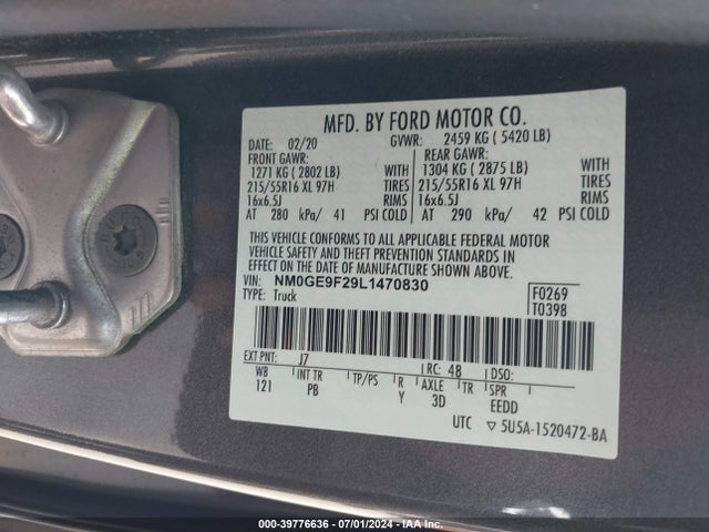 Ford Transit Connect Xlt Passenger 2020 NM0GE9F29L1470830 Image 9