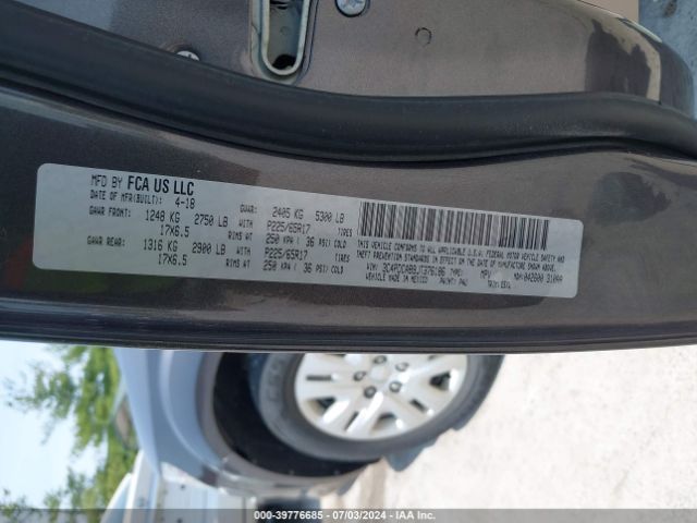 3C4PDCAB9JT376186 Dodge JOURNEY SE