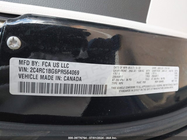 2C4RC1BG6PR564069 Chrysler Pacifica Touring L