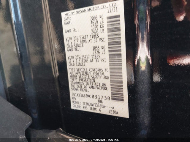 Nissan Rogue S Intelligent Awd 2021 5N1AT3AB2MC831738 Image 9