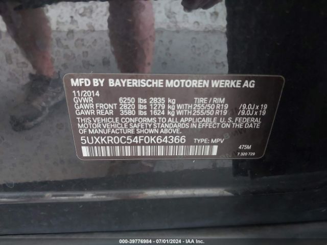 5UXKR0C54F0K64366 BMW X5 Xdrive35i