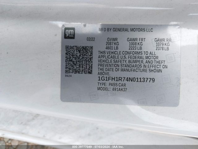 1G1FH1R74N0113779 Chevrolet Camaro Rwd  2ss
