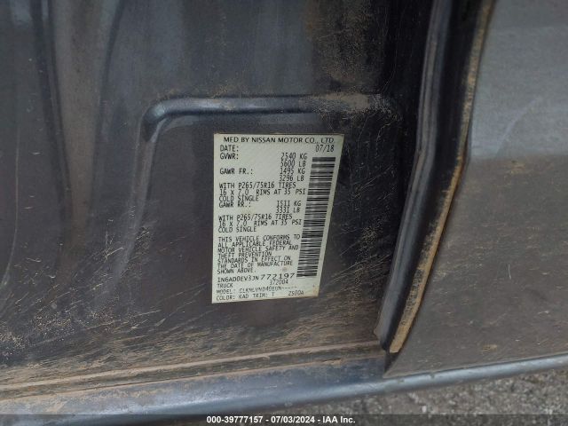 1N6AD0EV3JN772197 Nissan Frontier Pro-4x