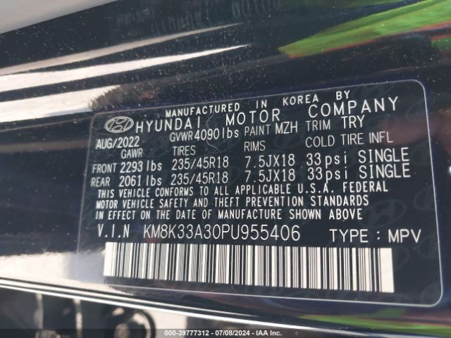KM8K33A30PU955406 Hyundai Kona N Line