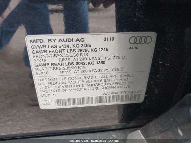WA1ANAFY7K2047097 Audi Q5 45 Premium