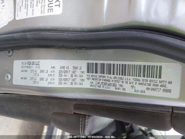 Jeep Cherokee Latitude 2015 1C4PJMCB0FW691892 Image 9