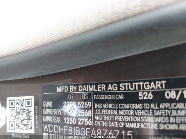 WDDHF8JB3EA876715 Mercedes-Benz E 350 4matic