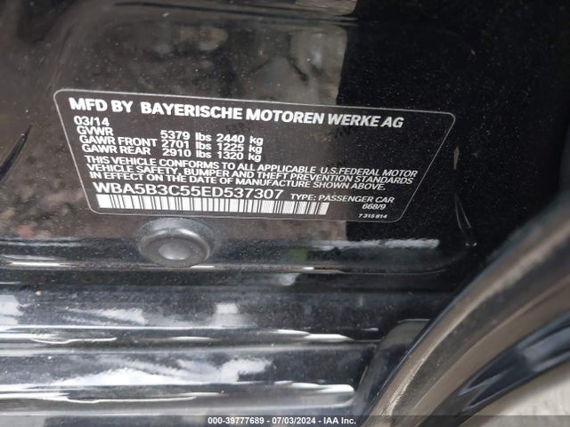 WBA5B3C55ED537307 BMW 535i Xdrive