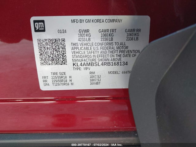 KL4AMBSL4RB168134 Buick Encore Gx Preferred Fwd