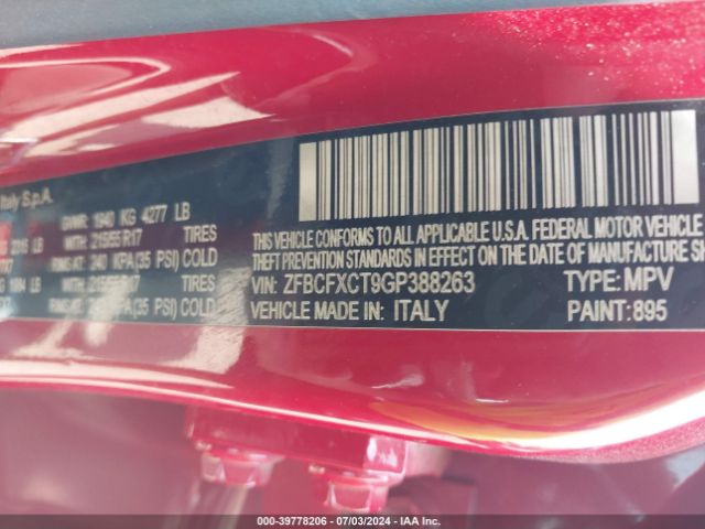 ZFBCFXCT9GP388263 Fiat 500x Trekking