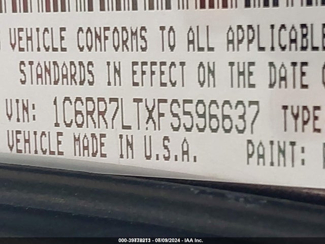 1C6RR7LTXFS596637 RAM 1500 Lone Star