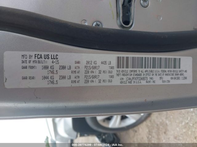 1C4NJPFA7FD349573 Jeep Patriot Latitude