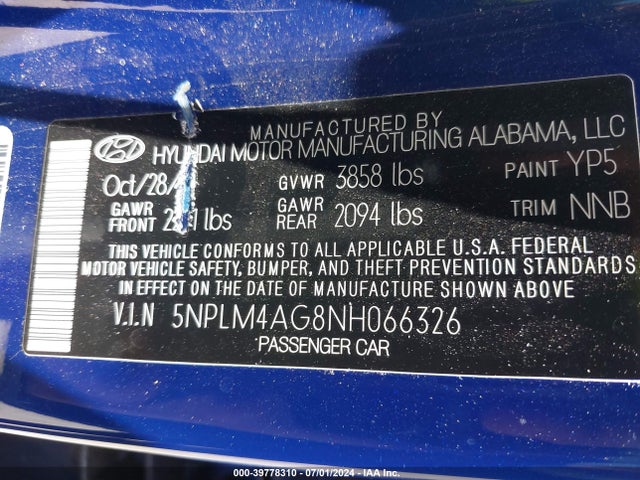 Hyundai ELANTRA SEL 2022 5NPLM4AG8NH066326 Image 9