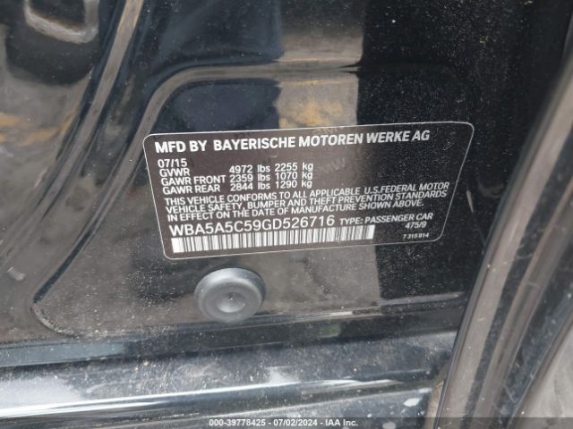 WBA5A5C59GD526716 BMW 528I