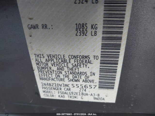 Nissan Leaf Sl Plus 62 Kwh 2021 1N4BZ1DV3MC555657 Image 9