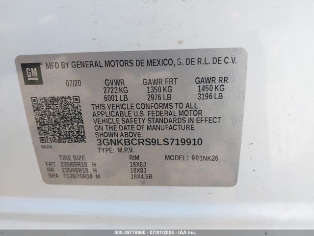 Chevrolet Blazer Fwd 2lt 2020 3GNKBCRS9LS719910 Image 9