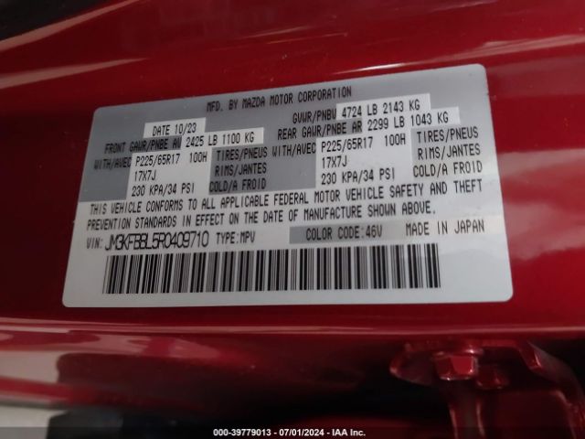 JM3KFBBL5R0409710 Mazda Cx-5 2.5 S Select
