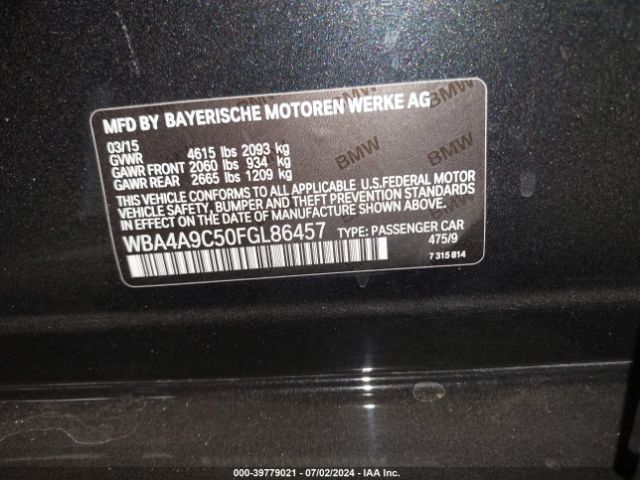 WBA4A9C50FGL86457 BMW 428 Gran Coupe