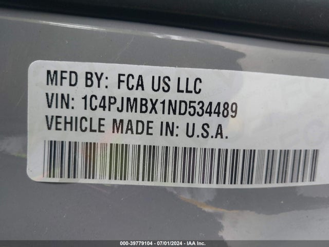 1C4PJMBX1ND534489 Jeep Cherokee Trailhawk 4x4