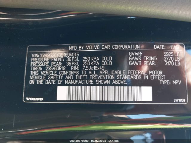 YV4952CY9E1694045 Volvo Xc90 3.2/3.2 Platinum/3.2 Premier Plus
