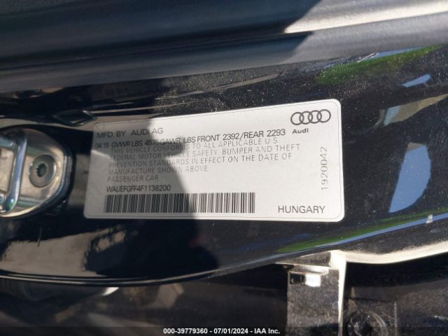 WAUEFGFF4F1138200 Audi A3 2.0t Premium