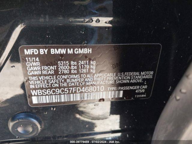 WBS6C9C57FD468010 BMW M6 Gran Coupe