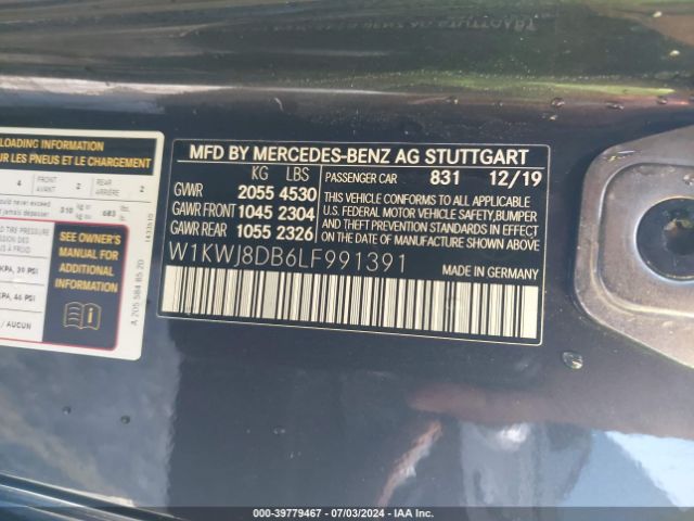 W1KWJ8DB6LF991391 Mercedes-Benz C 300