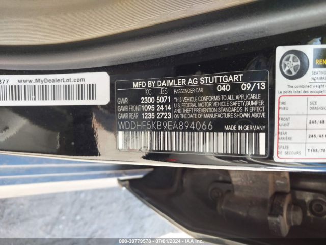 WDDHF5KB9EA894066 Mercedes-Benz E 350