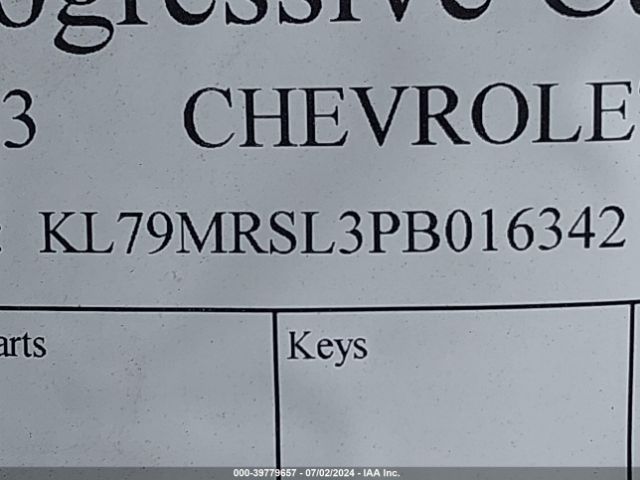 KL79MRSL3PB016342 Chevrolet Trailblazer Awd Lt